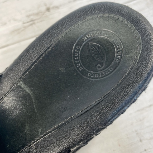 Nurture Black Clogs/Mules with Silver Ring Accents - Picture 8 of 11